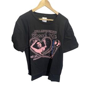 Selena Gomez Call Me When You Break Up Black Graphic T-Shirt Large 36871079